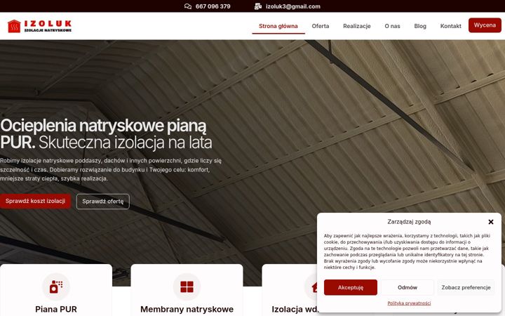 Screenshot of izoluk.pl