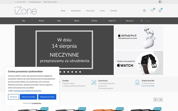 Screenshot of izone.pl