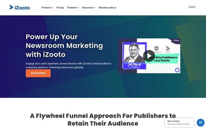 Screenshot of izooto.com