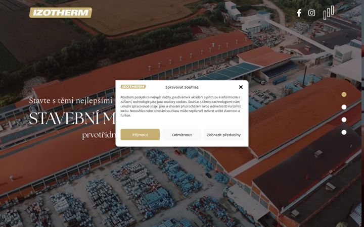 Screenshot of izotherm.cz