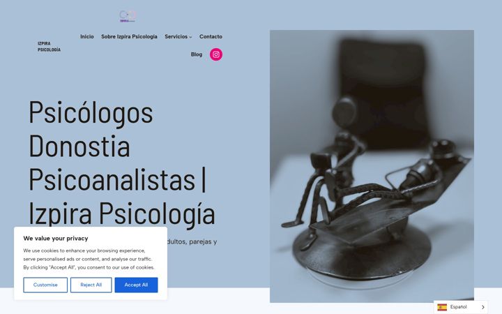 Screenshot of izpirapsicologia.es