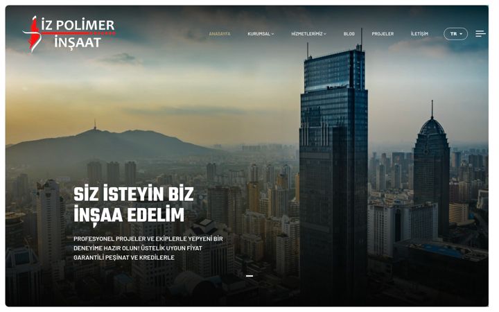 Screenshot of izpolimerinsaat.com