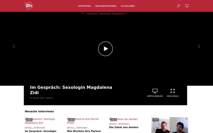 Screenshot of iztv.de