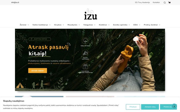 Screenshot of izu.lt