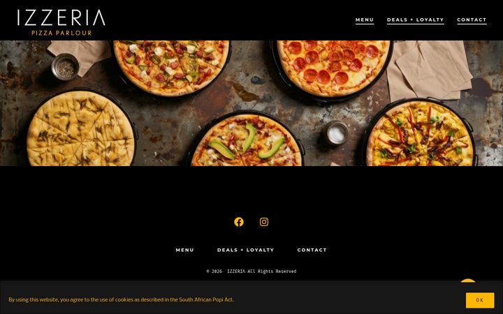 Screenshot of izzeria.co.za