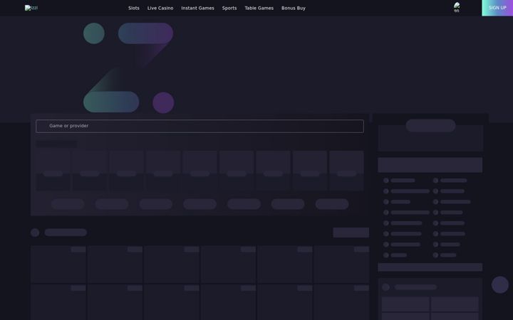 Screenshot of izzi.casino