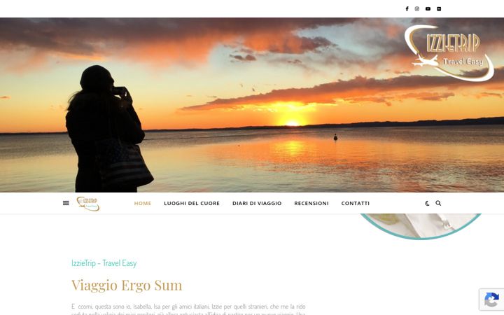 Screenshot of izzietrip.com