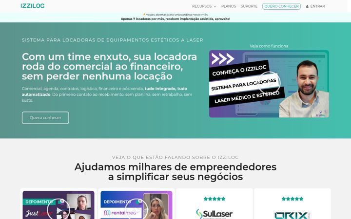 Screenshot of izziloc.com.br