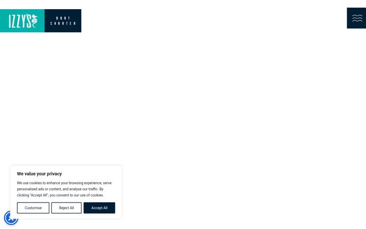 Screenshot of izzysboatcharter.com