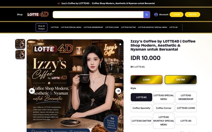 Screenshot of izzyscoffee.org