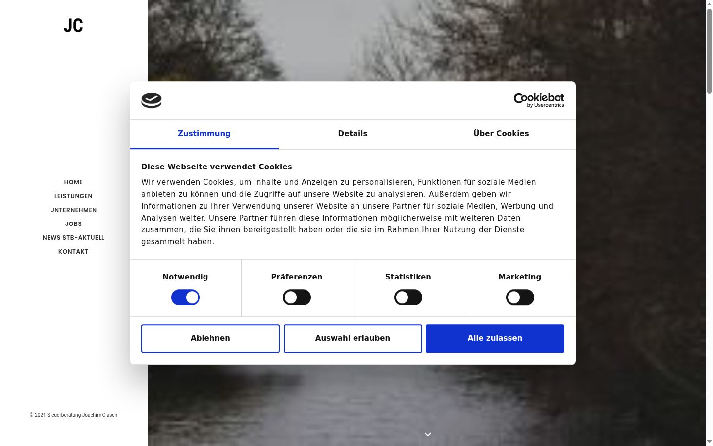Kuvakaappaus suostumusbannerista, joka näytettiin ennen mitään vuorovaikutusta