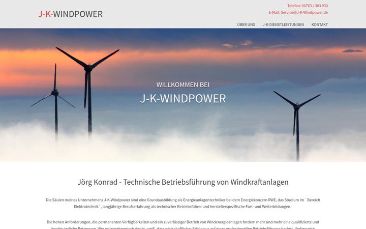 Posnetek zaslona j-k-windpower.de