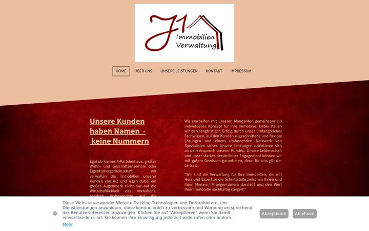 Screenshot of j1-immobilien.de