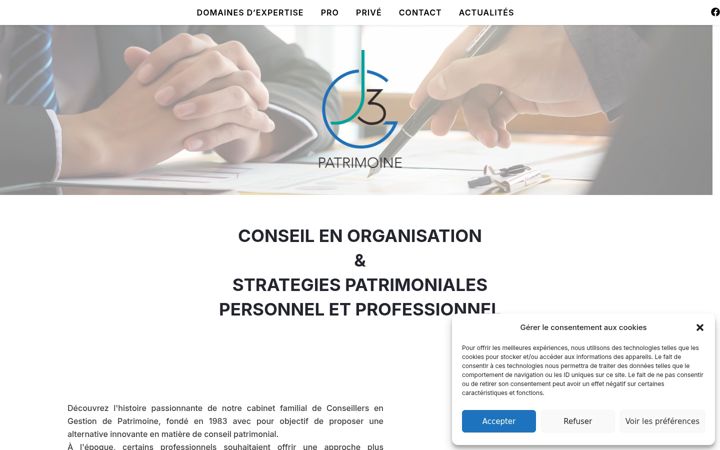 Screenshot of j3g-patrimoine.com