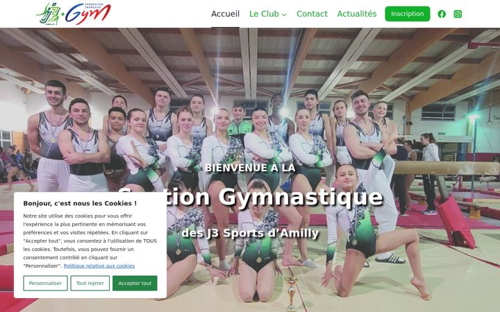 Screenshot of j3gym-amilly.com