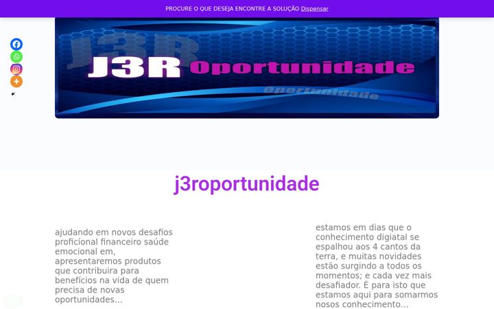 Screenshot of j3roportunidade.com