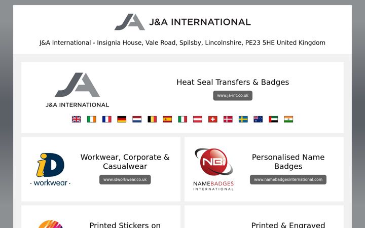 Screenshot of ja-int.com