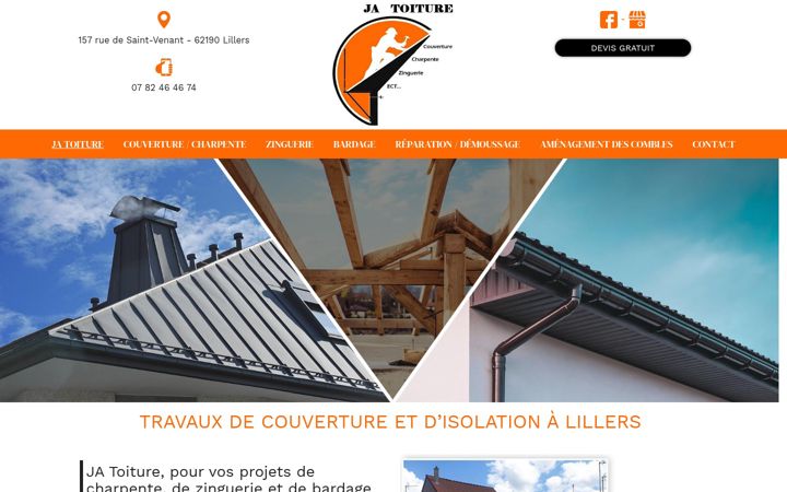 Screenshot of ja-toiture.fr