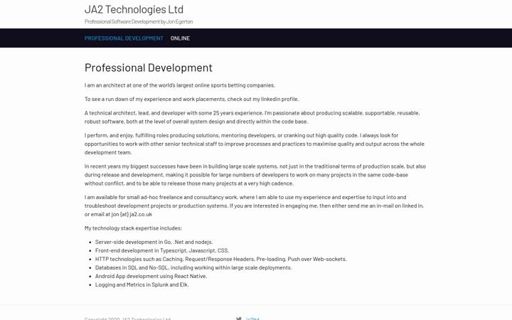 Screenshot of ja2.co.uk