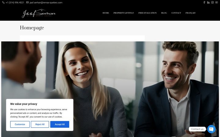 Screenshot of jaafserhan.com