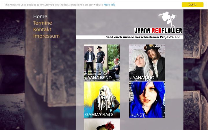 Screenshot of jaana-redflower.de