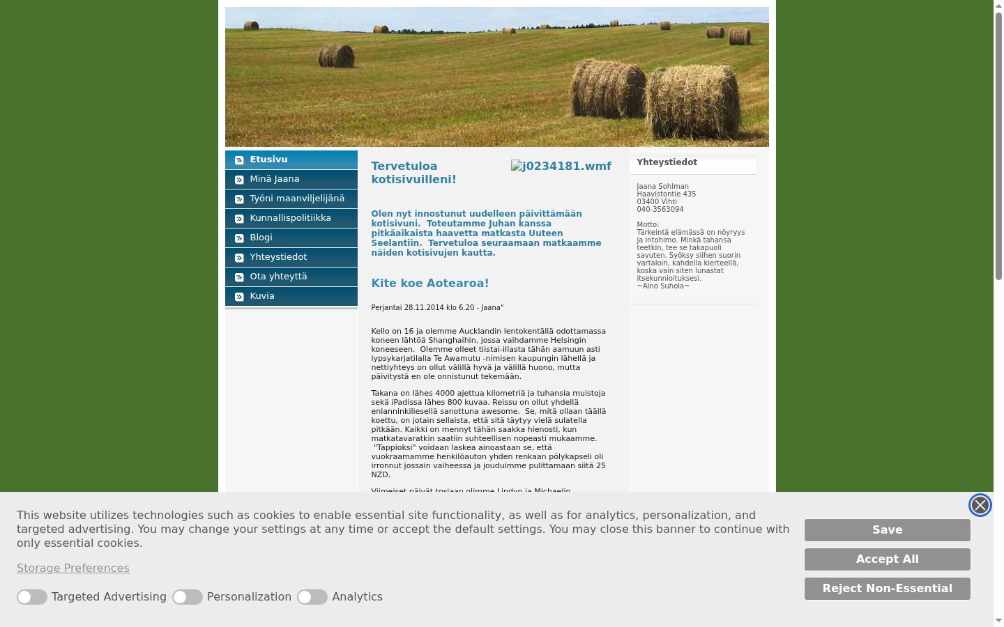 Screenshot tal-banner tal-kunsens muri qabel kwalunkwe interazzjoni