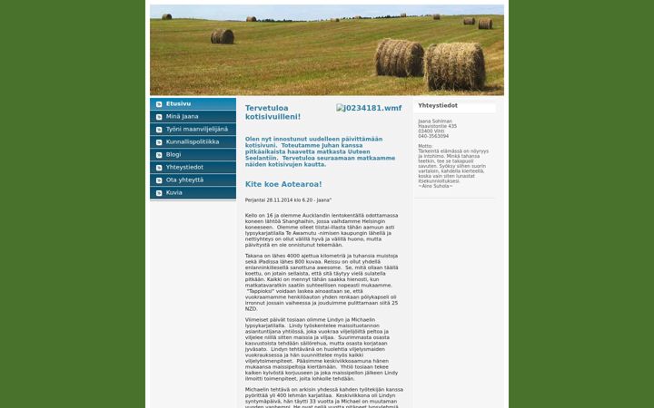 Screenshot of jaanasohlman.net