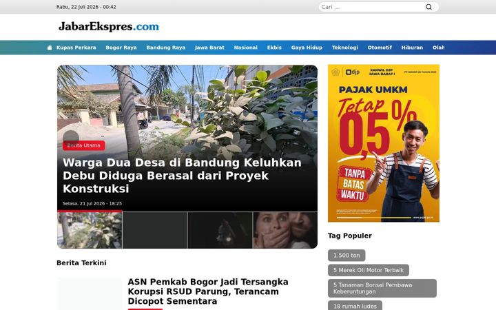 Ekrano kopija jabarekspres.com