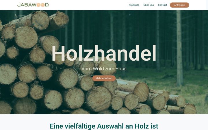 Screenshot of jabawood.com