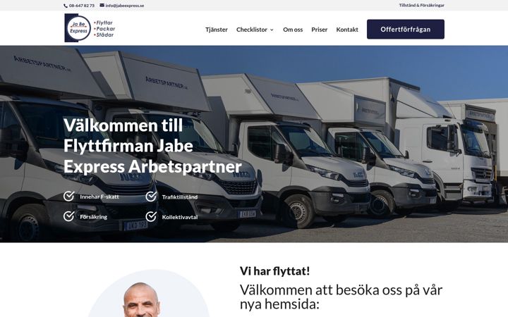 Screenshot of jabeexpress.se