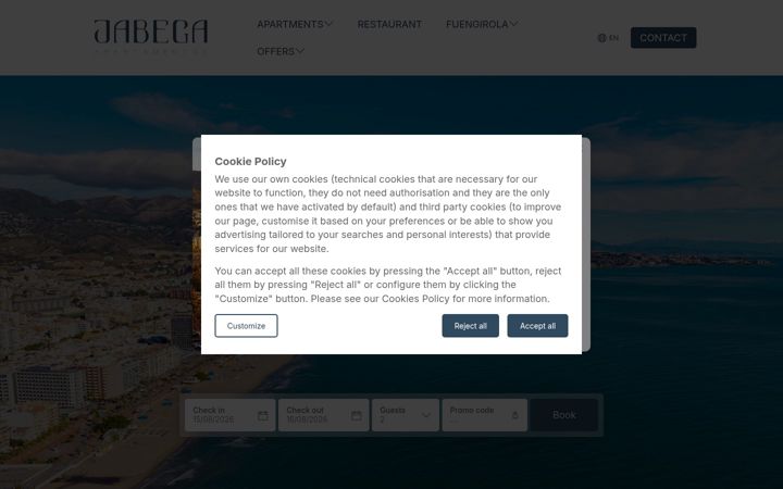 Screenshot of jabega.com