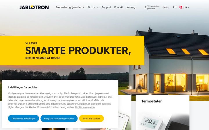 Screenshot of jablotron.cz