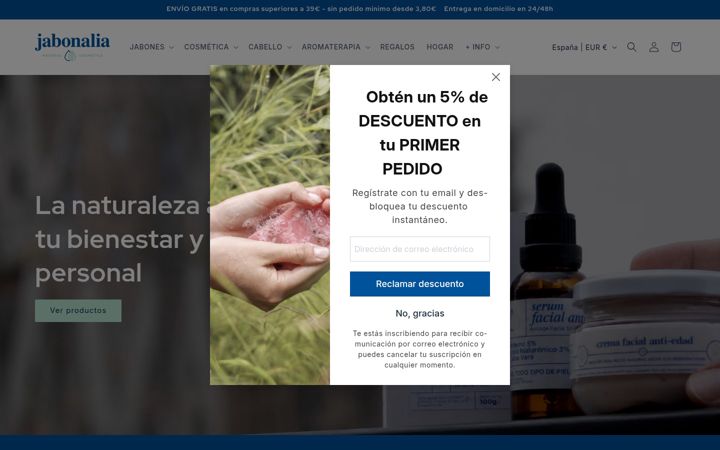 Screenshot of jabonalia.es