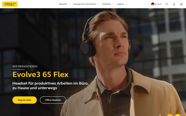 Screenshot of jabra.com.de