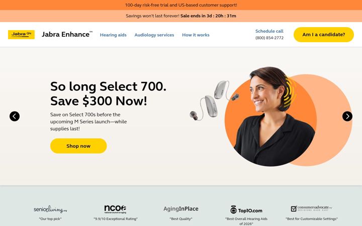 Screenshot of jabraenhance.com
