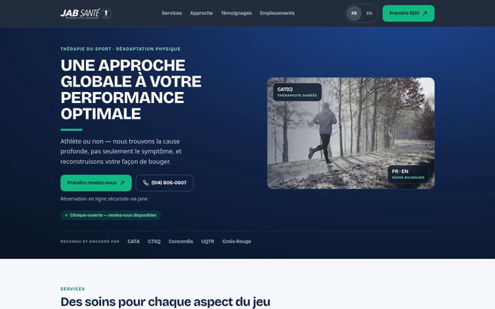 Screenshot of jabsante.com