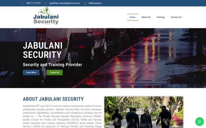Screenshot of jabulanisecurity.co.za