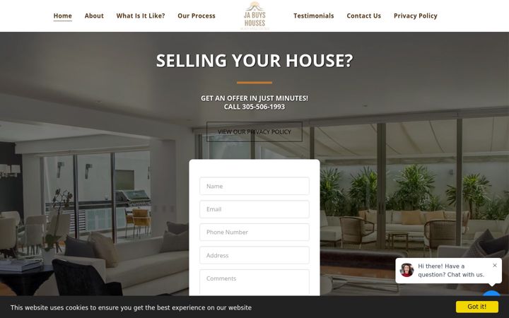 Screenshot of jabuyshouses.com