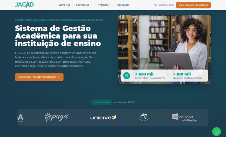 Screenshot of jacad.com.br