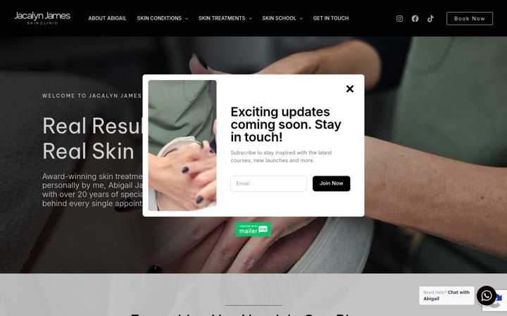 Screenshot of jacalynjames.co.uk