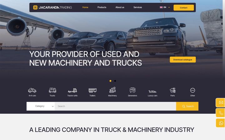Screenshot of jacarandatrading.com
