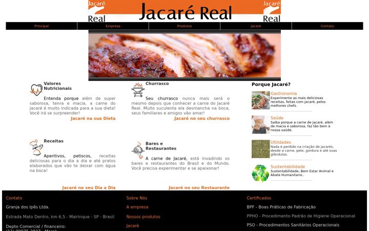 Screenshot of jacarereal.com.br
