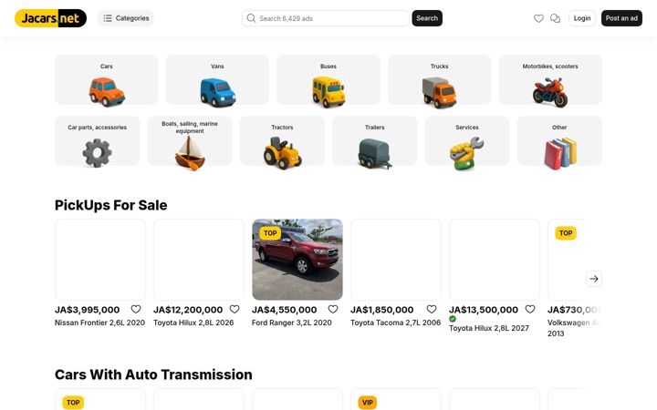Screenshot of jacars.net