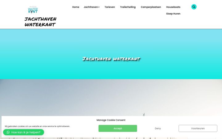 Screenshot of jachthavenwaterkant.nl