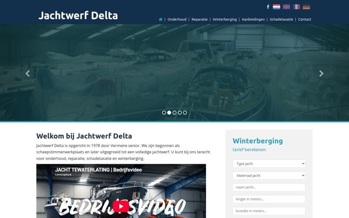 Screenshot of jachtwerfdelta.nl