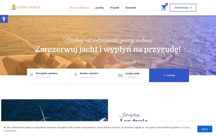 Screenshot of jachty-czarter.pl