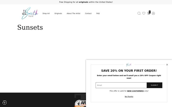 Screenshot of jacilsmithfineart.com