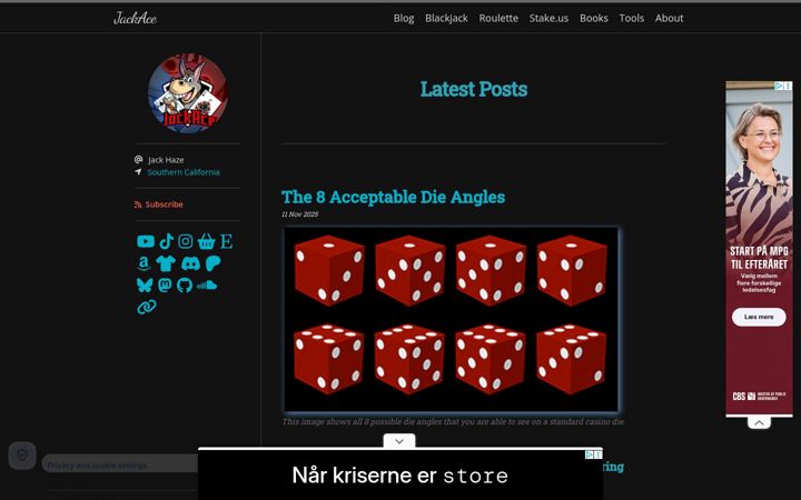 Screenshot of jackace.com