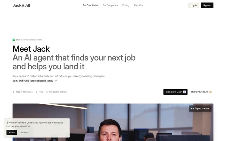 Screenshot ta' jackandjill.ai