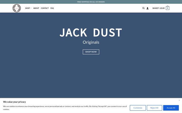 Screenshot of jackdust.com